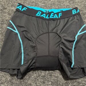 Baleaf Black and Teal Men's Performance Shorts